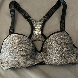 Pink grey and black bra. Xs(AA-B)
